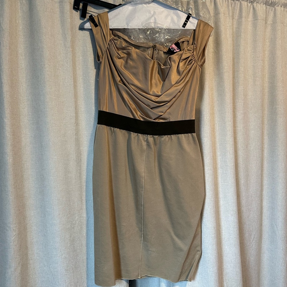 D&G Dolce & Gabbana 2000s off shoulder corset cocktail dress